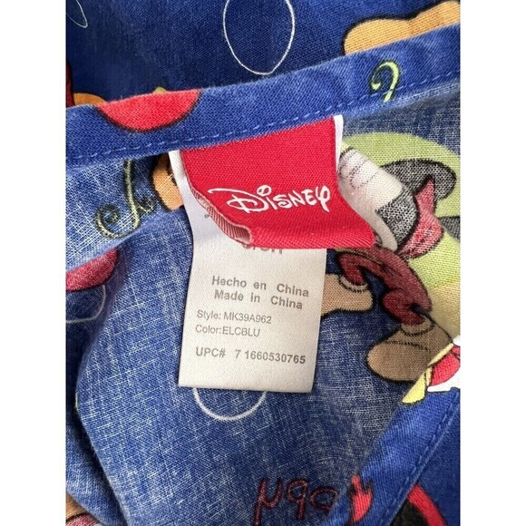 Disney Halloween Mickey Minnie Mouse Scrub Top Woman's Small Donald Duck Blue - Picture 2 of 3